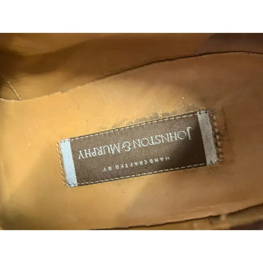 JOHNSTON & MURPHY Passport Brown Leather Dress Shoes Italy Size‎ 10.5 M